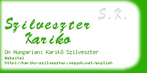 szilveszter kariko business card